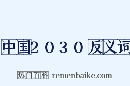 中国2030反义词是什么意思的图片